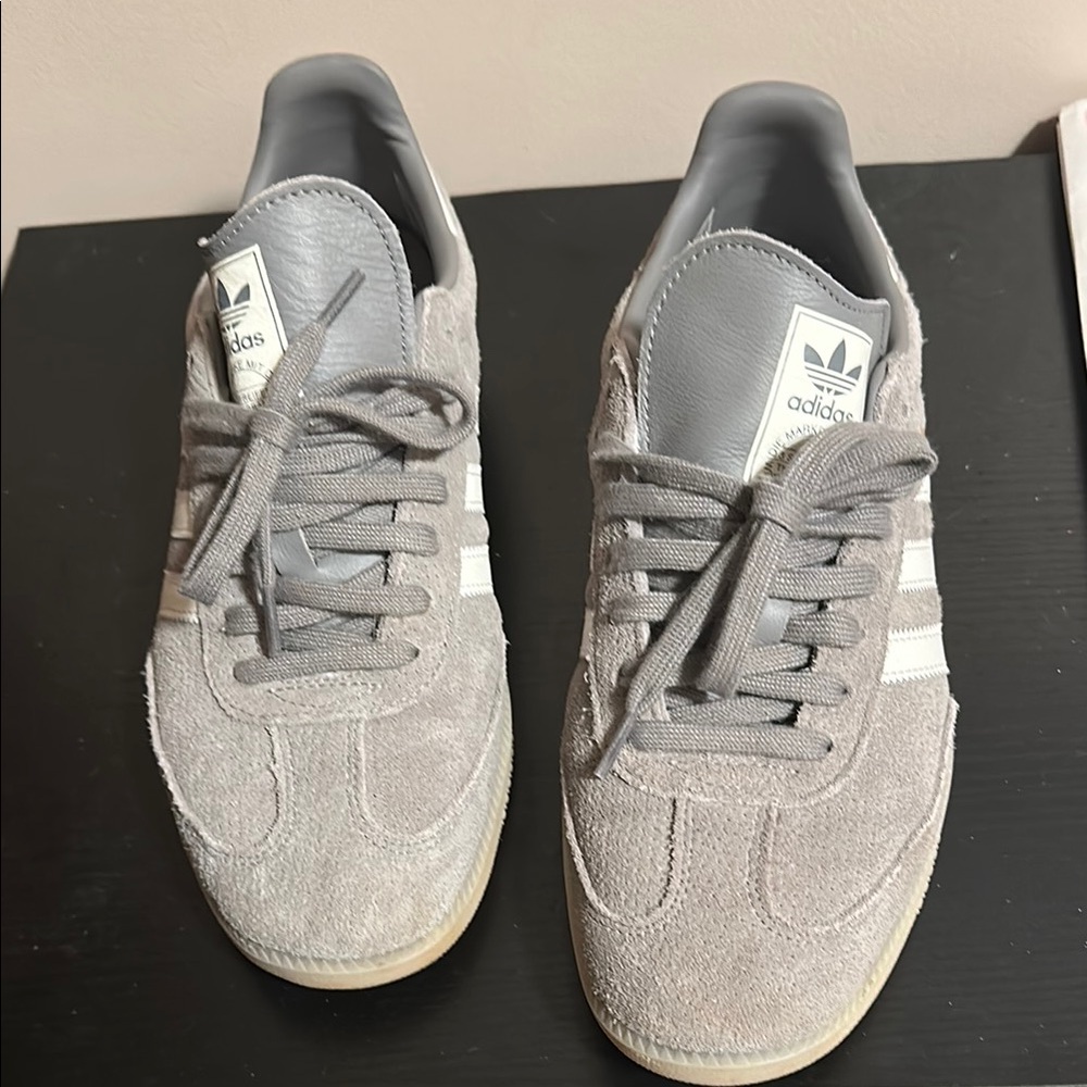 Adidas Men's Gray Suede Sneakers